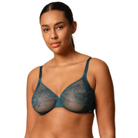 Gossard Glossies Lace Sheer Bra - Dark Green - 30G