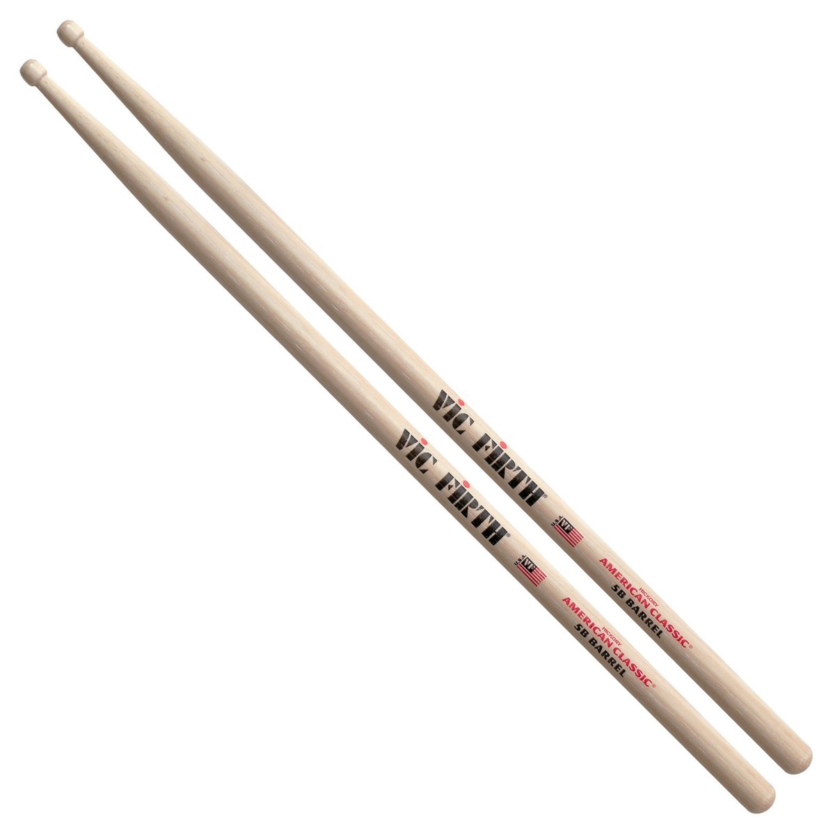 Vic Firth American Classic 5B Hickory Drumsticks Barrel Tip