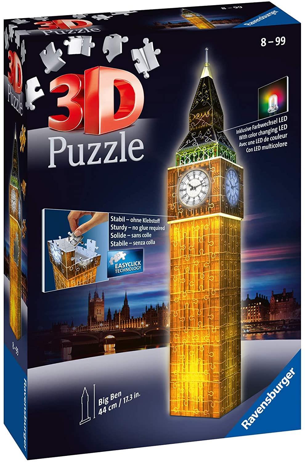 Ravensburger LED Big Ben Night Edition 216 Piece 3D Puzzle