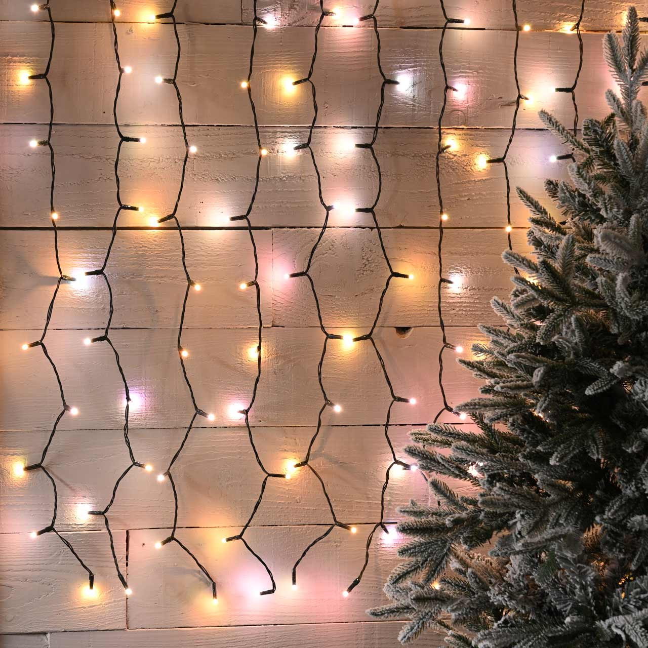 Festive 120cm x 120cm Colour Changing Curtain Light With Remote