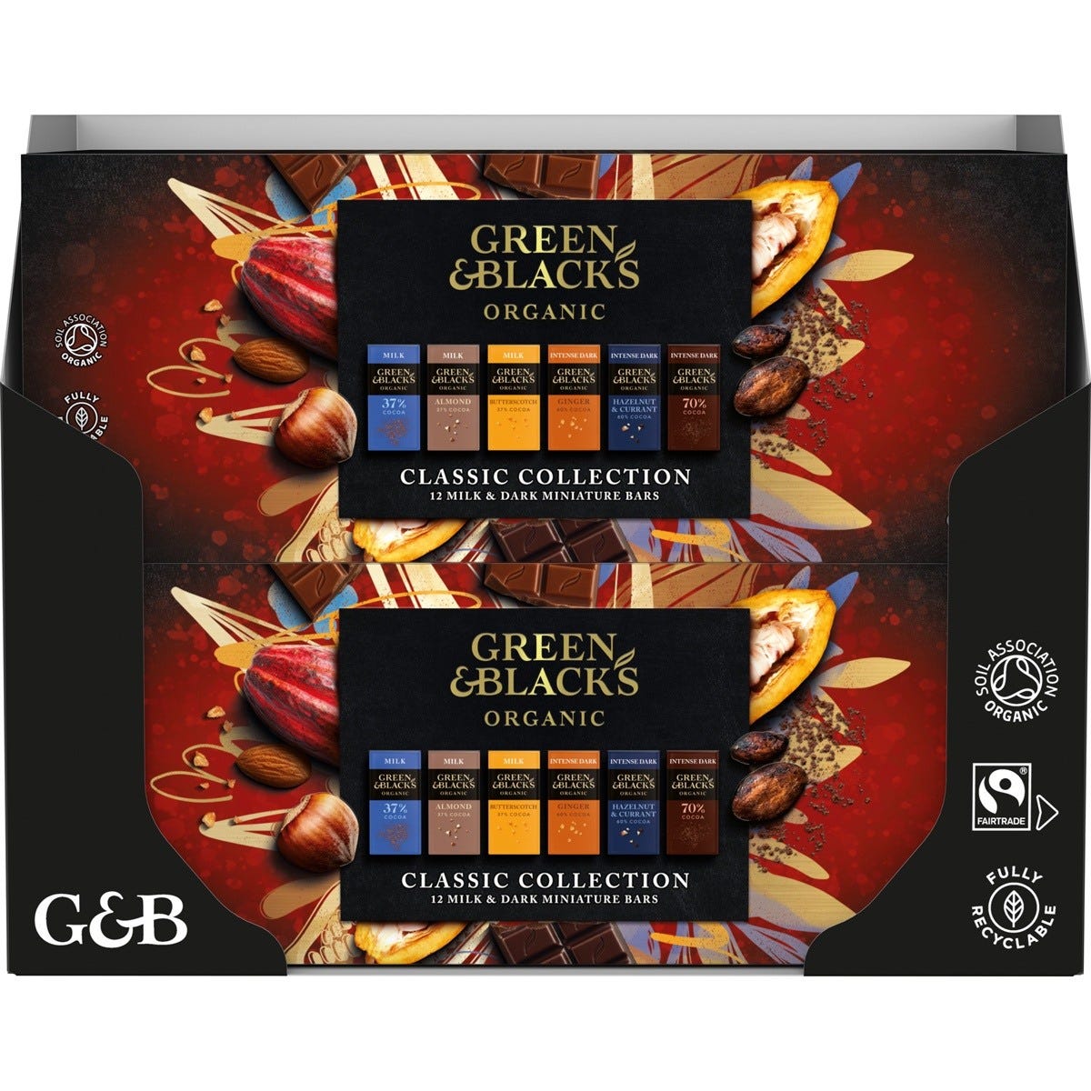 Green & Black's Classic Miniatures Chocolate Bar Collection 180g (Box...