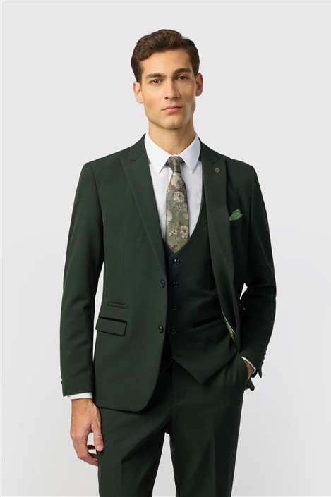 Marc Darcy Slim Fit Bromley Olive Green Men's Suit Jacket