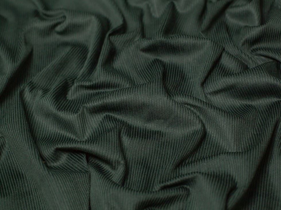 Minerva Core Range 8 Wale Cotton Corduroy Fabric Bottle Green