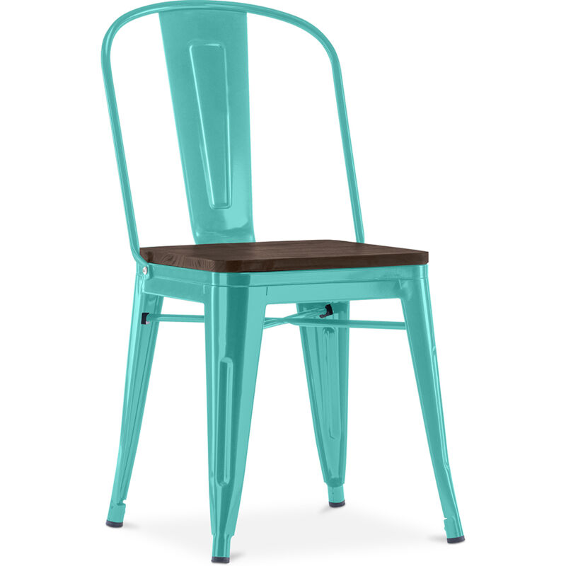 Privatefloor - Dining Chair - Industrial Design - Wood and Steel - Stylix Pastel green
