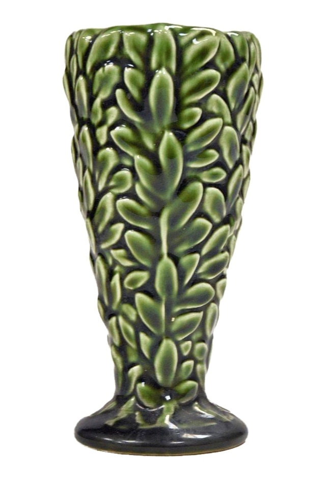 Vintage Sylvac Green Privet Leaf Bud Vase